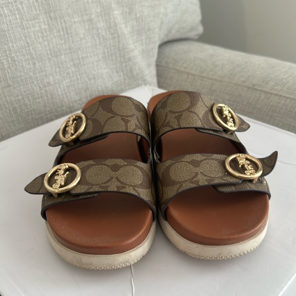 Coach platform sandals